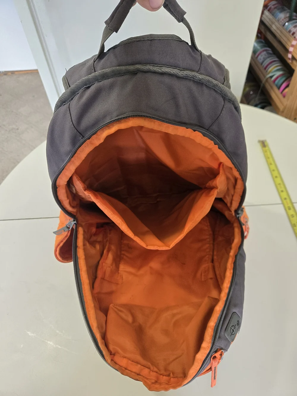 USED Skullcandy Back Pack Skateboard Bag Blue And OrangeB177 94363 #0144785